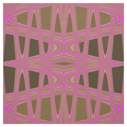 Leopard Print Pink Brown Zigzag Diamond Pattern Fabric