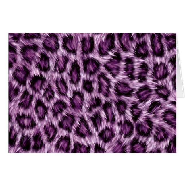 Leopard Print - Pink Cards (Front Horizontal)