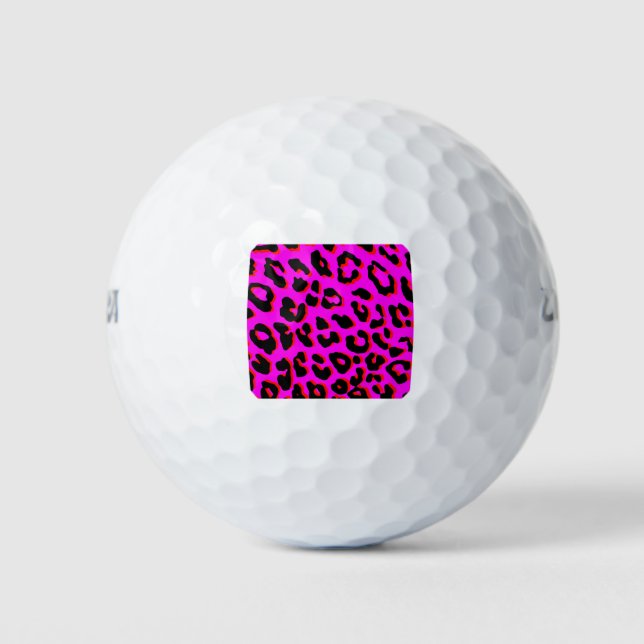 Leopard Print Pink Golf Balls (Front)