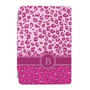 Leopard print pink monogram ipad cover