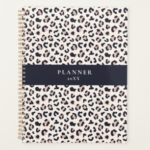 Leopard print pink planner
