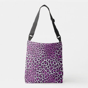 Leopard Print Pink Purple Crossbody Bag