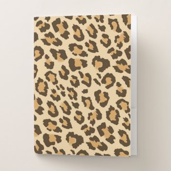Leopard Print Pocket Folder by imaginarystory at Zazzle