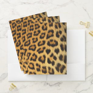 Leopard Print Pocket Folder
