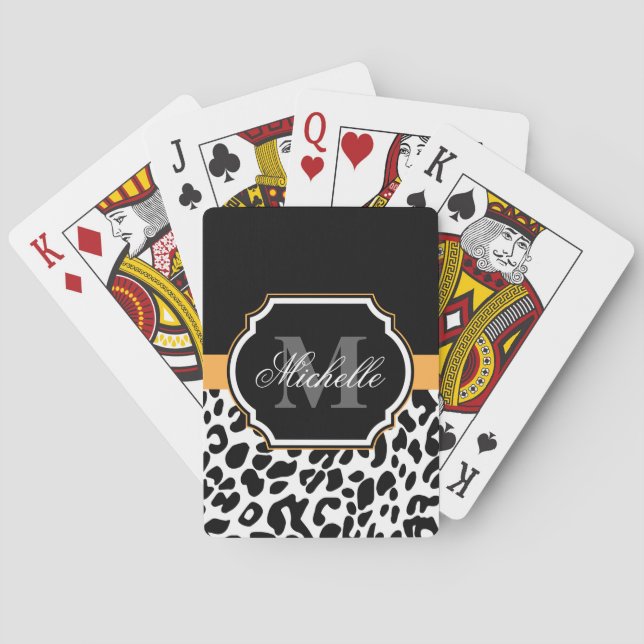 Leopard Print Poker Cards (Back)