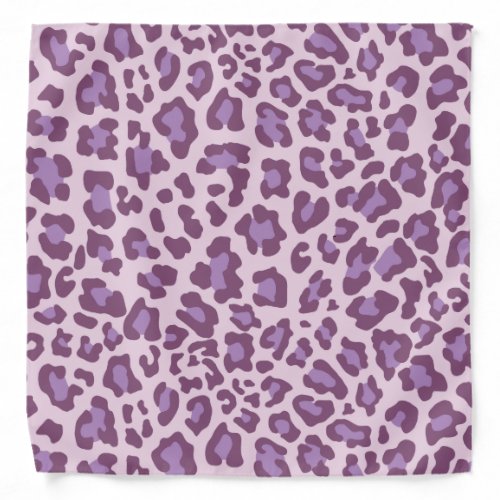 Leopard Print Purple and Lavender Bandana