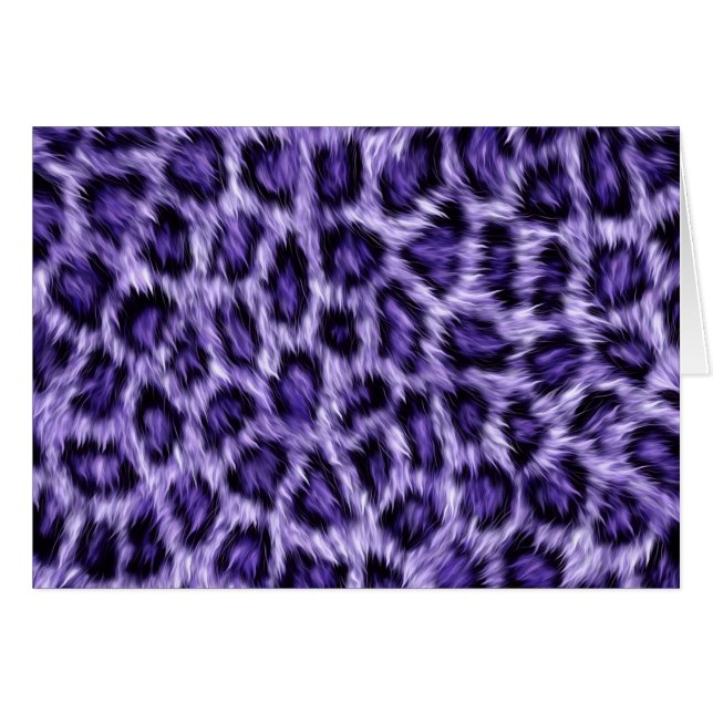 Leopard Print - Purple Cards (Front Horizontal)