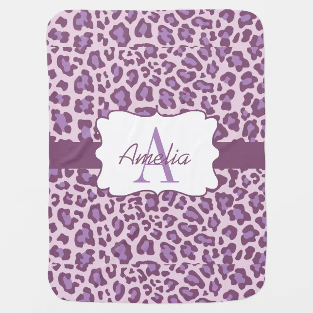 Leopard Print Purple Lavender Swaddle Blanket Zazzle