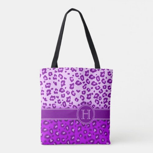 Leopard print purple monogram animal print bag