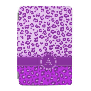 Leopard print purple monogram ipad cover