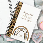 Leopard Print Rainbow Stay Positive Quote 2025 Planner<br><div class="desc">Stay Positive Work Hard Make it Happen,  personalized planner with rainbow leopard print design. Simple,  girly and trendy with modern quote in hand lettered typography - perfect for school,  office and multi-tasking mommas!</div>