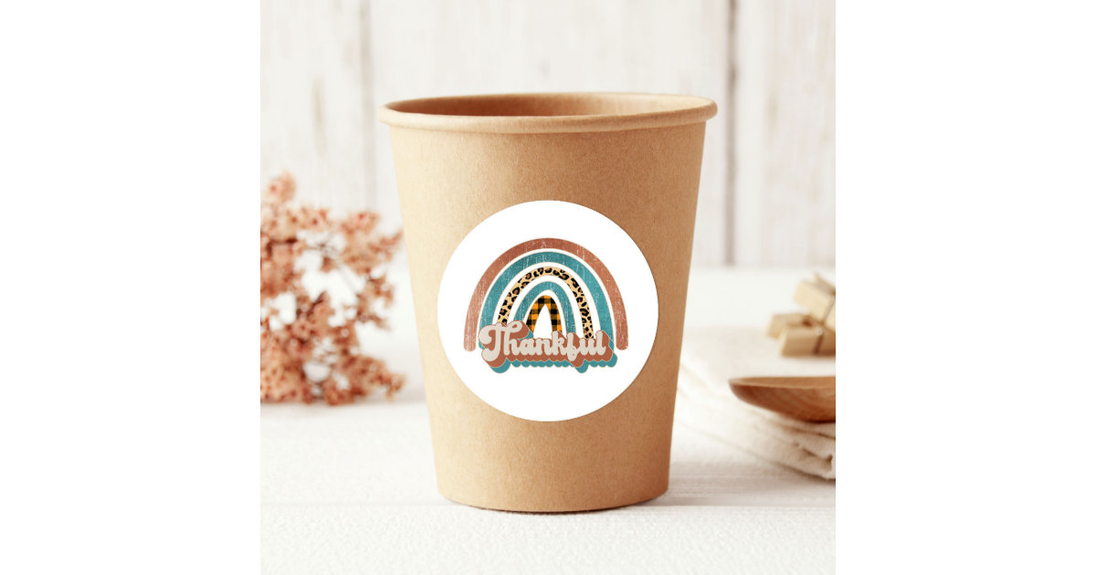 Leopard coffee cup stickers