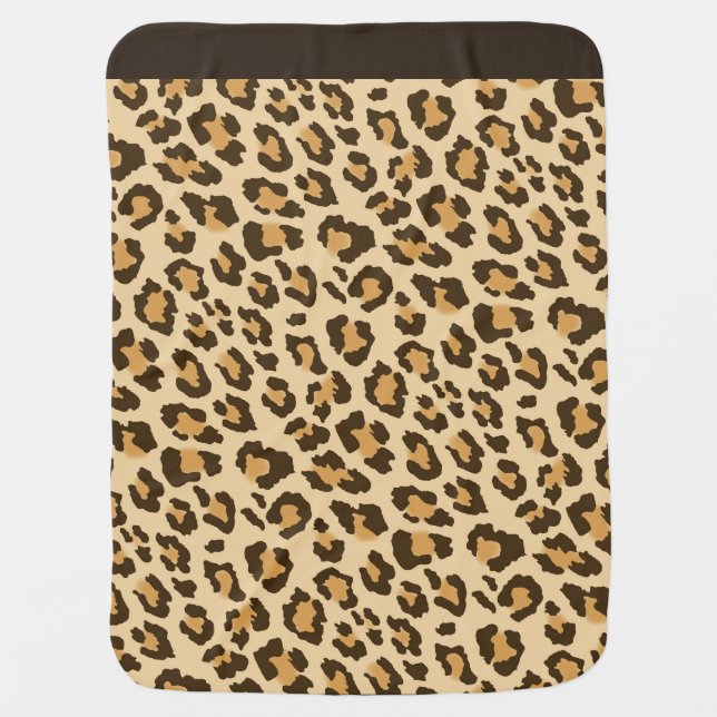 Leopard Print Receiving Blanket (Front)