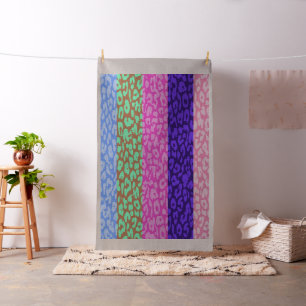 Leopard print retro color seamless stripes #10 fabric