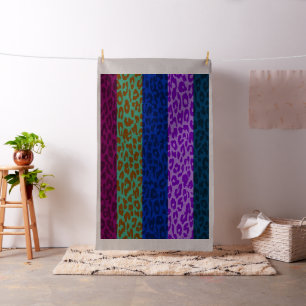 Leopard print retro color seamless stripes #7 fabric