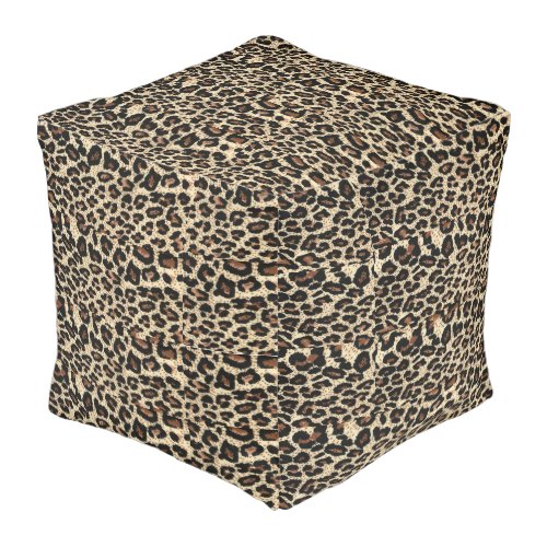 LEOPARD PRINT RETRO POUF