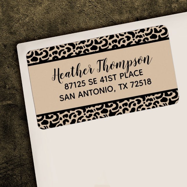 Leopard Print Return Address Label (Creator Uploaded)