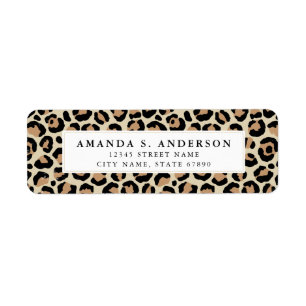Leopard Print Return Address Label
