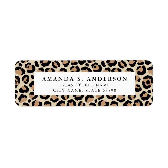 Leopard Print Return Address Label (Front)