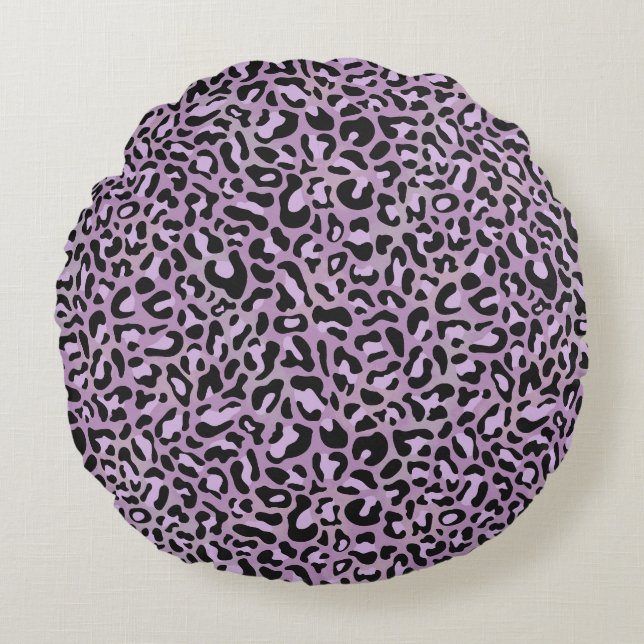 Leopard Print Round Cushion (Front)