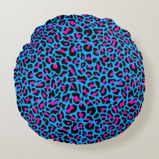 Leopard Print Round Cushion