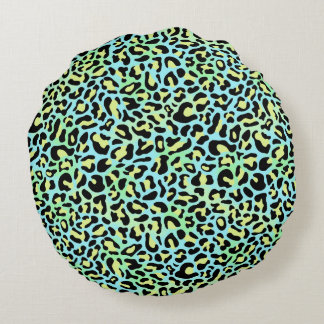 Leopard Print Round Cushion