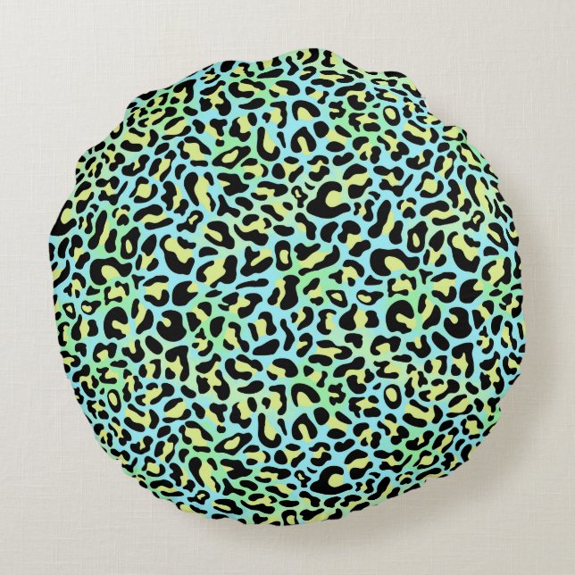 Leopard Print Round Cushion (Back)