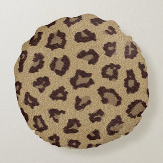 Leopard Print Round Pillow