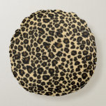 Leopard Print Round Pillow at Zazzle