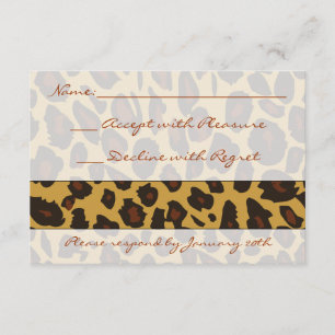 Leopard Print RSVP Card