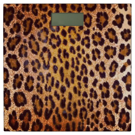 Leopard Print Rug Bathroom Scale
