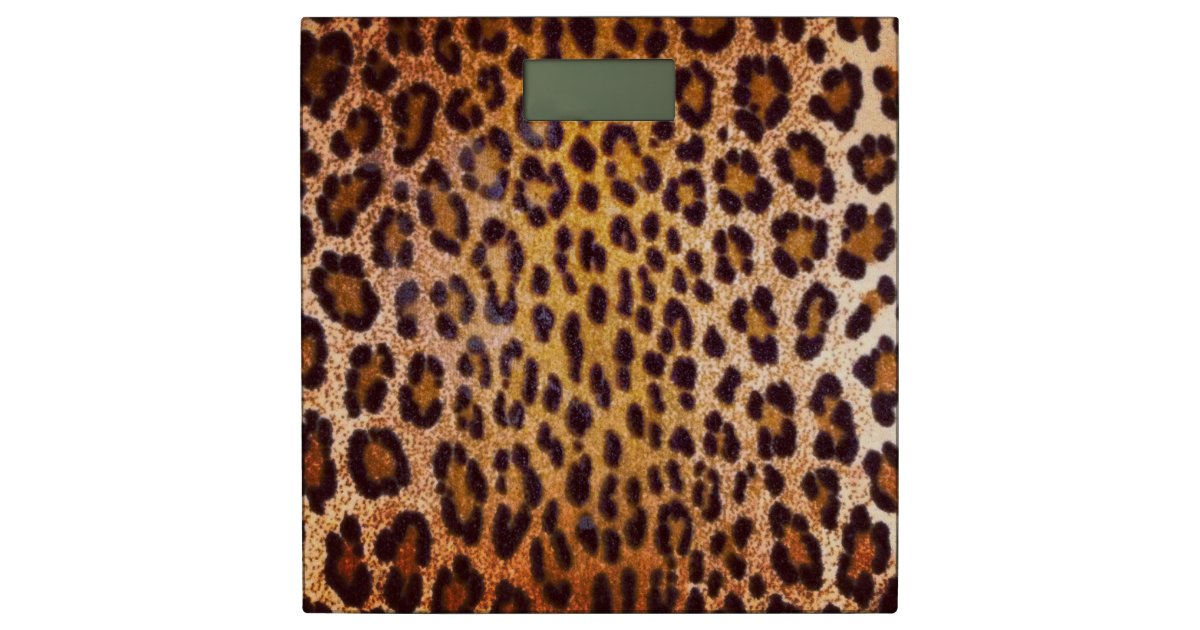 Leopard Print Rug Bathroom Scale Zazzle