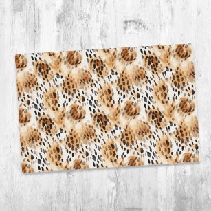 Leopard print safari animals themed 1st birthday placemat