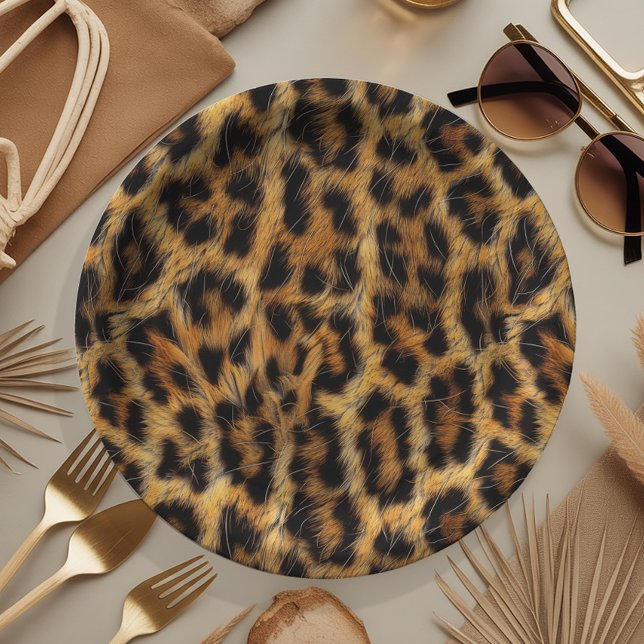 Leopard Print Safari Party Supplies ID1153 Paper Plates (Creator Uploaded)