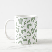 Sage Green Cow Print Aesthetic Pattern Coffee Mug