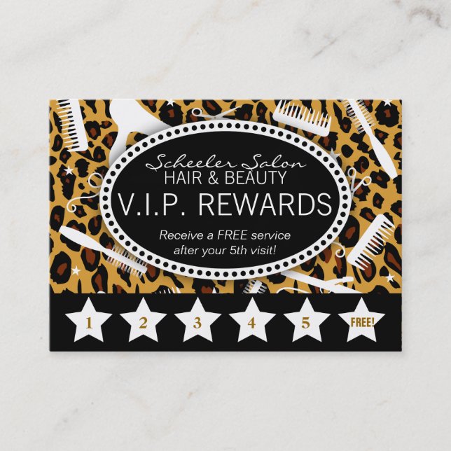 Leopard Print Salon Loyalty (Front)