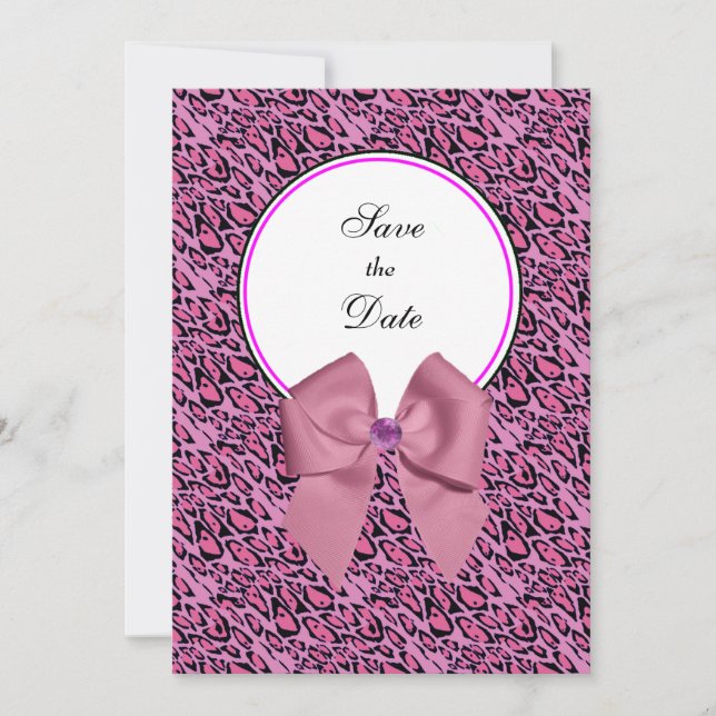 Leopard Print Save The Date (Front)
