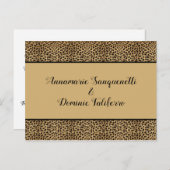Leopard Print Save The Date Postcard (Front/Back)