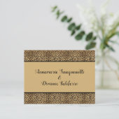 Leopard Print Save The Date Postcard (Standing Front)