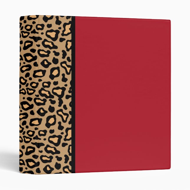 Leopard Print Scrapbook Binder (Front/Spine)