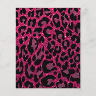 Leopard Print Scrapbook Paper - Pink