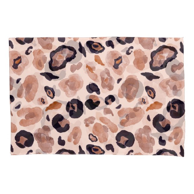 Leopard print, seamless, beige background. pillow case (Front)