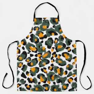 Leopard print seamless pattern apron