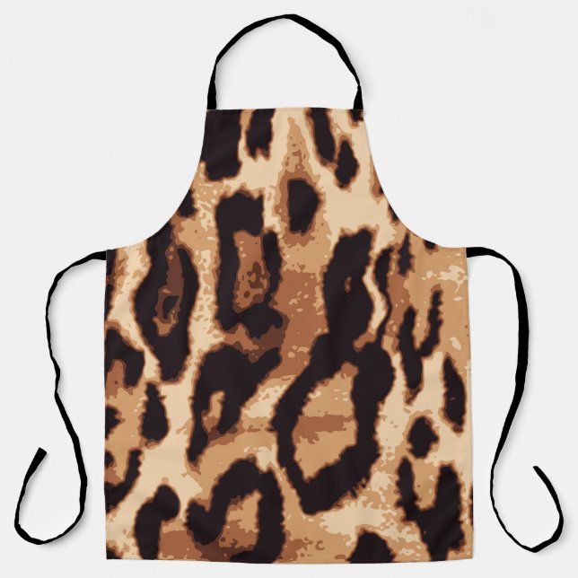 Leopard print seamless pattern apron (Front)