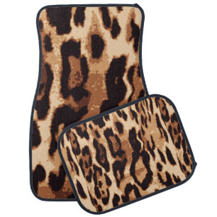 Leopard print seamless pattern car floor mat