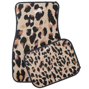 Leopard print seamless pattern car floor mat