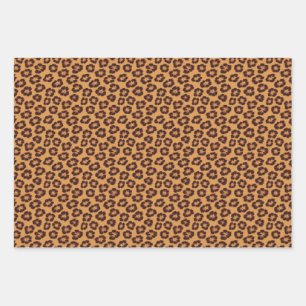 Leopard Print Seamless Pattern Design Wrapping Paper Sheets