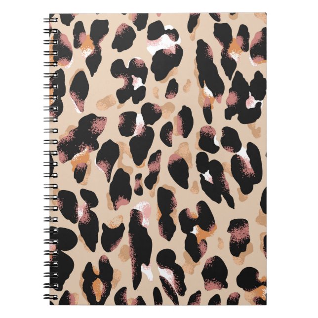 Leopard print seamless pattern notebook (Front)