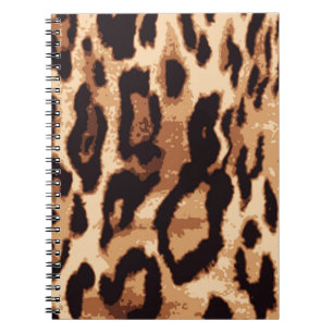 Leopard print seamless pattern notebook