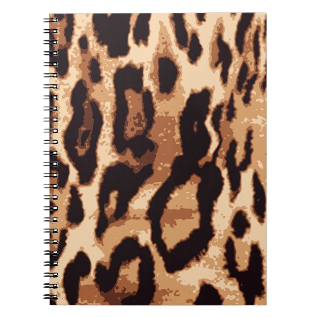Leopard print seamless pattern notebook (Front)